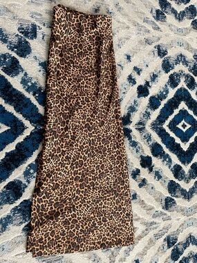 GAP Midi Leopard Print Skirt in Brown and Black